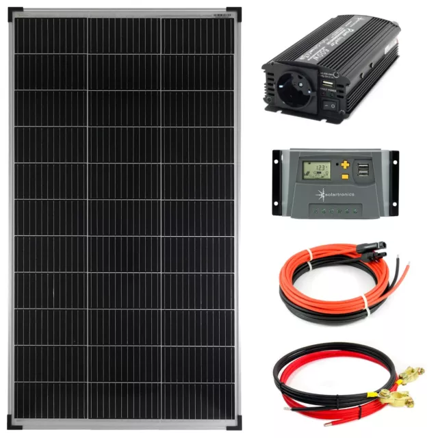 Ensemble Complet 1x140 Watt Module Solaire 600 Convertisseur Charge PV