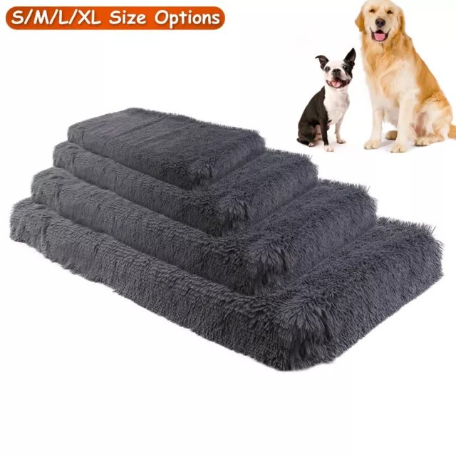 Long Plush Pet Dog Bed Chew Proof Dog Bed Dog Cat Puppy Kennel Dog Mat House