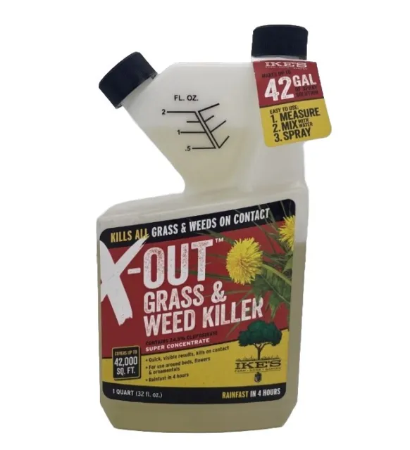 Ike's X-Out Grass & Weed Killer  1 Quart Super Concentrate makes 42 gallons