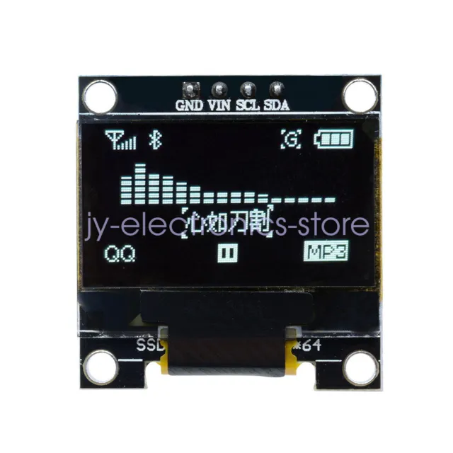 10PCS 0.96" I2C IIC Serial 128*64 White OLED LCD LED Display Module for Arduino