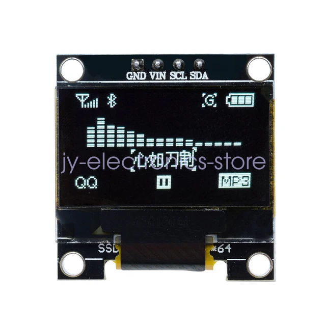 10PCS 0.96" I2C IIC Serial 128*64 White OLED LCD LED Display Module for Arduino