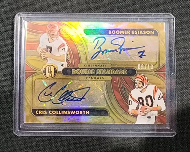 Boomer Esiason & Chris Collinsworth - Bengals - Double Standard Dual Auto 9/10