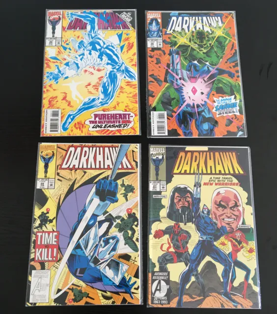 DARKHAWK  Lot Of 4 Marvel Comics Books Vintage Key Issue #27,28,30,32