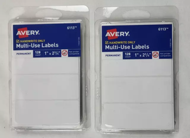 Avery Removable Labels, 5440, Rectangle, 1-1/2 x 3, White, Pack Of 150