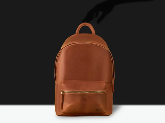 Genuine Leather Backpack Mens Vintage Laptop Rucksack Travel Bag NEW