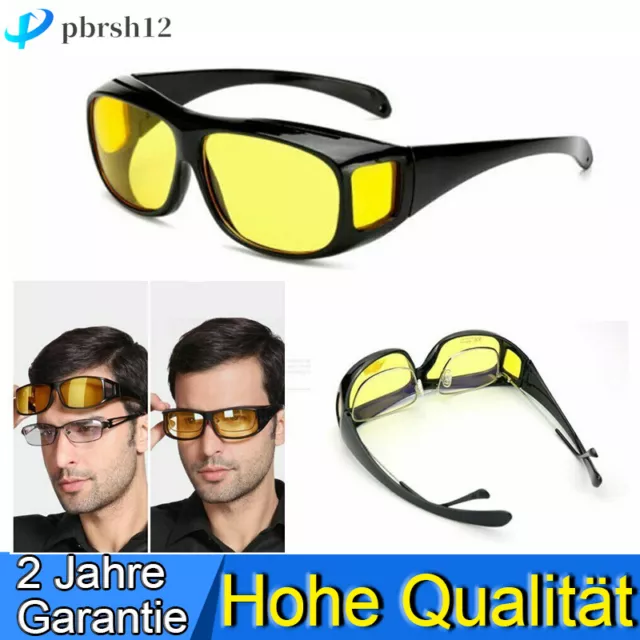 AUTO FAHREN NACHTSICHT Brille Kontrastbrille Überziehbrille HD  Nachtsichtbrille EUR 7,12 - PicClick DE