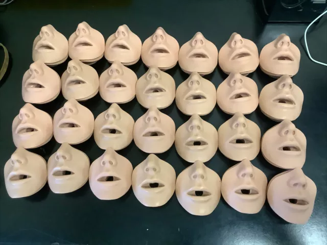 SIM MAN & Other Brands Lot Of 28 Male And Female CPR Mouthpieces