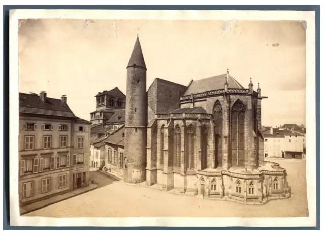 France, Epinal, basilique Saint Maurice Vintage albumen print  Tirage albuminé