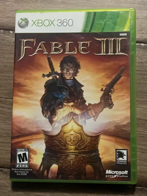 Fable III 3 (Microsoft Xbox 360, 2010) NO MANUAL