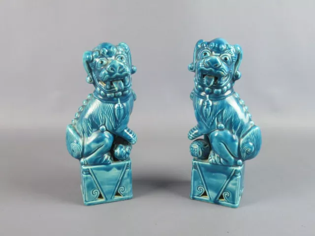 Foo Hunde Statuen Porzellan Skulpturen Orientalen Glücksbringer Vintage Mid ‘900