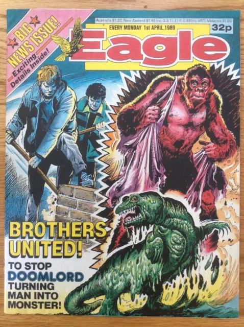 Eagle 1/4/89 Dan Dare, Doomlord, Computer Warrior, IPC UK comic