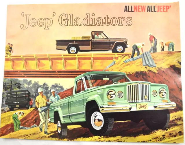 1962 Jeep Gladiators Kaiser Jeep Corp Color New Car Dealer Brochure