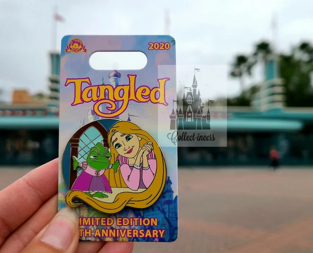 DISNEY PIN TANGLED 10th Anniversary Pin Rapunzel Pascal Dress LE Pin