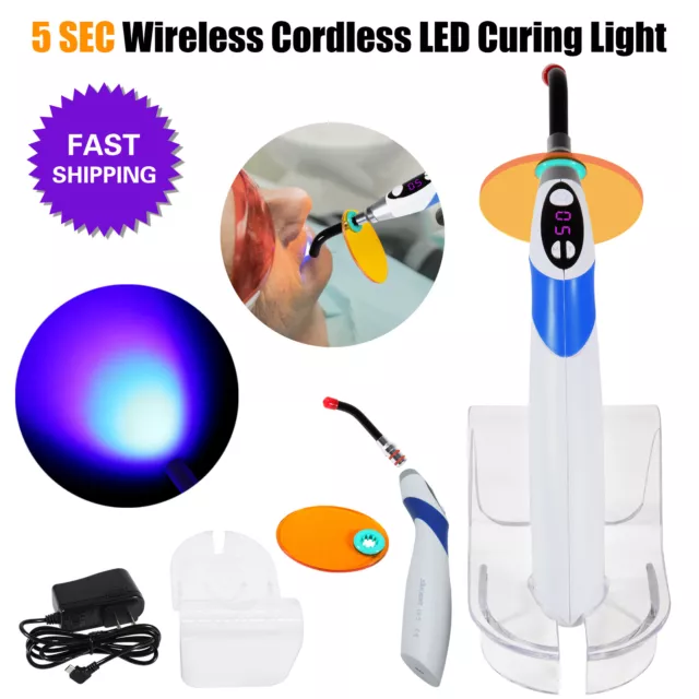 Dental LED Light Cure Lamp Cordless 5 Second Fast Curing Light 3 Modes LV-5 OR