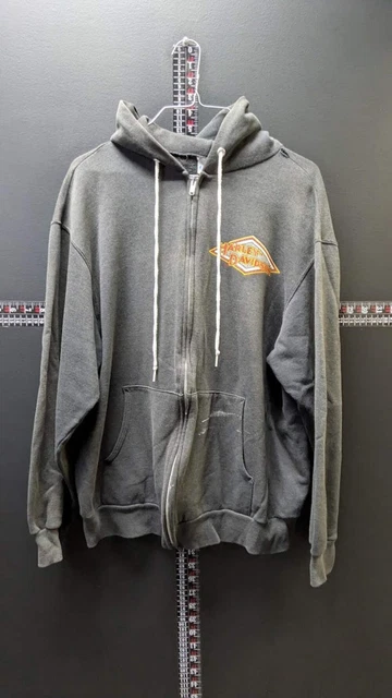 VINTAGE 1990 3D Emblem Harley-Davidson Sturgis Hoodie Large Hanes