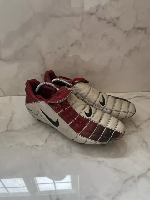STIVALI DA CALCIO rossi Nike Total 90 Air Zoom II SG taglia UK 12