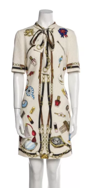 $760 Nwt Boutique Moschino Printed Mini Dress Sz S Us4