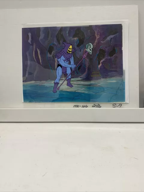 💪 He-Man and the Masters of the Universe Animation Cel Copy Bg/ Coa Skeletor