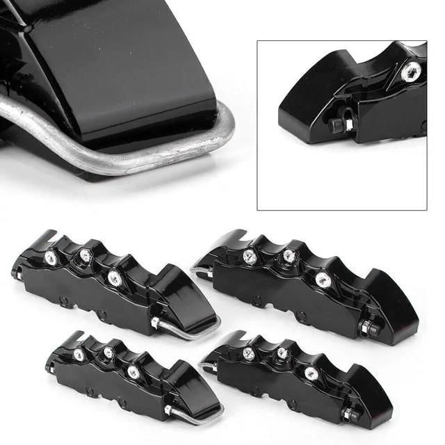Front Rear Disc Brake Caliper Covers Parts Universal For 14"-17" Wheel Black