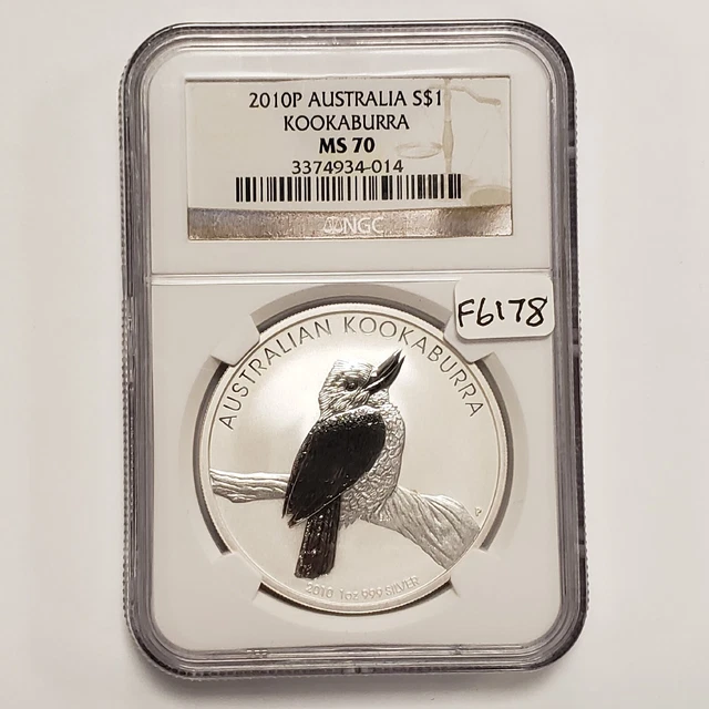 2010-P $1 Australia Kookaburra - NGC MS 70 - SKU-F6178