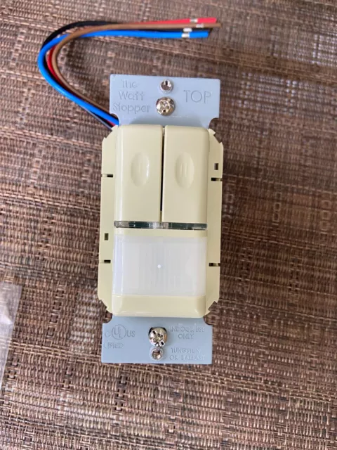 Legrand Occupancy Sensor 120/277 VAC 300 SF Dual Relay PIR Wall Switch(s) Ivory