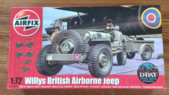 1:72 Airfix A02339 Willys British Airborne Jeep	(2Jeeps/2 Trailers)