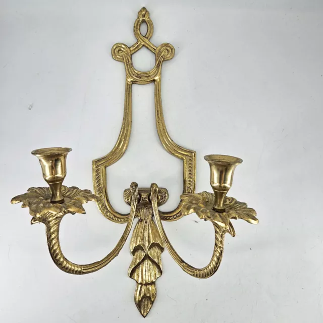 Vintage Classic Deco style Solid Brass Wall Hanging Sconce Candle Holder
