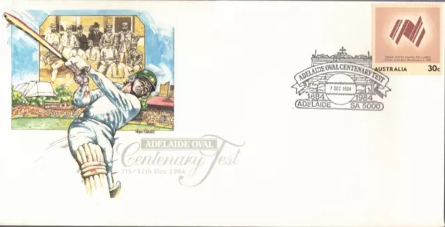 1984 Adelaide Oval Centenary Test Pictorial Postmark On Cover