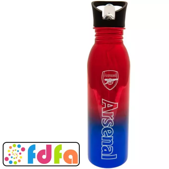 Officially Licensed Arsenal FC UV Metallic Drinks Bottle Sport Football