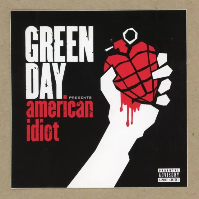 ORIGINAL GREEN DAY - AMERICAN IDIOT PROMO STICKER 2004 REPRISE RECORDS 4 x 4