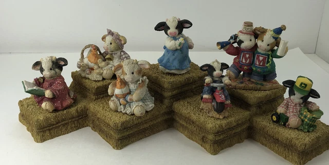 Mary's Moo Moo  Haystack / Hay Bale - Raised Display - Only  1993 Enesco.