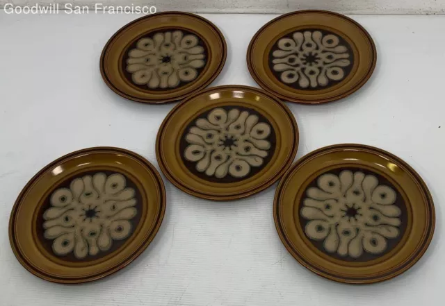 Vintage Set Of 5 Ruston MCM Classic Genuine Stoneware Serving Plates 10 3/8"