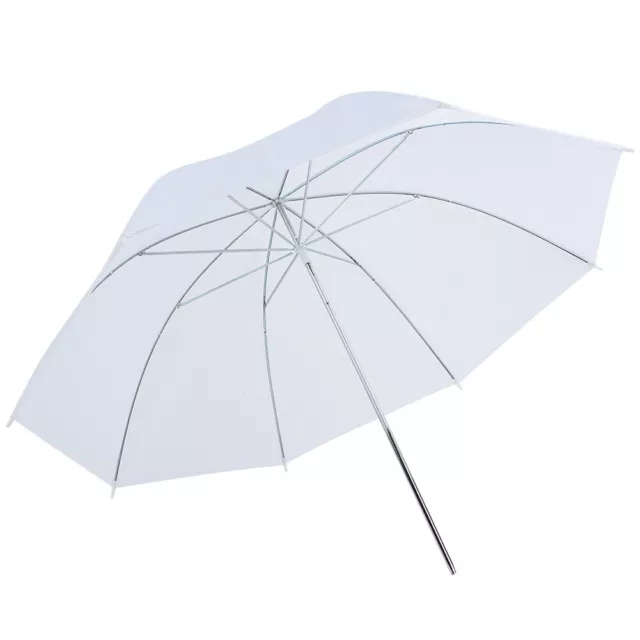Paraguas blanco translúcido de 33 pulgadas para flash de estudio fotográfico