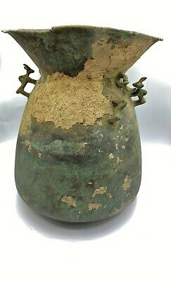 Old Antique Bronze Pot Vessel Ancient Nomadic Scythians Tribes Antiquities