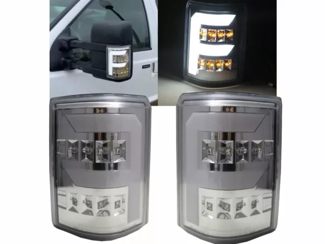 F250/F350/F450/F550/SUPER DUTY 08-16 LED FLook Mirror Light Chrome for FORD