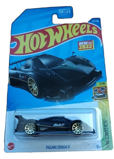 Hot Wheels Pagani Zonda R 2022 - N°215/250 - Série HW Exotics - Noir Mat - Boîte Neuve