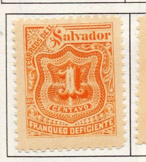 El Salvador 1899 Postage due  Issue Fine Mint Hinged 1c. 141203