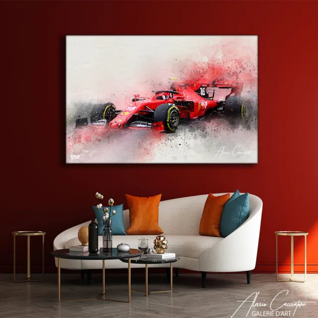 Formule 1 Peinture Abstraite Contemporain F1 Cadre Photo Poster Toile Decoration 3