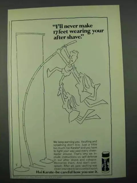 1969 Hai Karate After Shave and Cologne Ad - Never Make