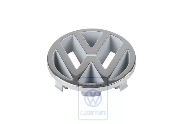 Front Grille VW Emblem Gloss Black: 323-853-601