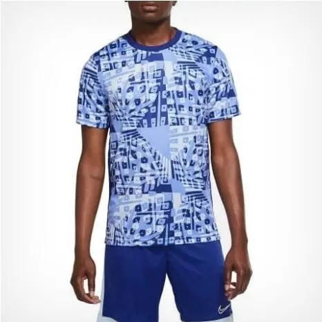 Nike T-Shirt Dry Academy Top, Uomo -  478 (Blue/Gray)