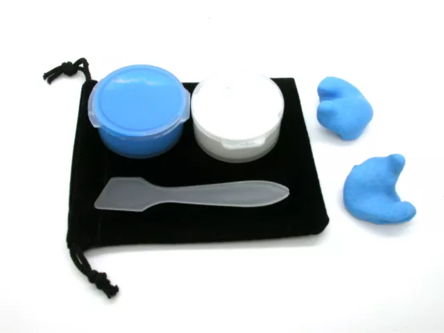 Custom Molded Earplugs 3 Pair Set With Free Cases, Storage Pouch & Spatula 2