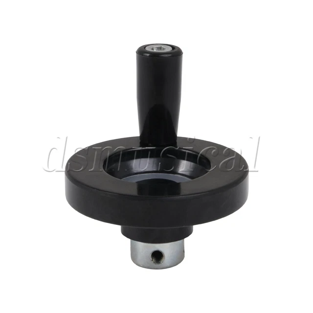 2Sets Black 63x8mm Machine Milling Handwheel with Revolving Handle Grip