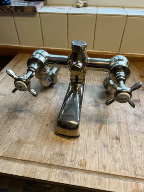 Lefroy Brooks Chrome Bath Shower  Mixer, Deck Mounted Bathroom Taps Refurbished