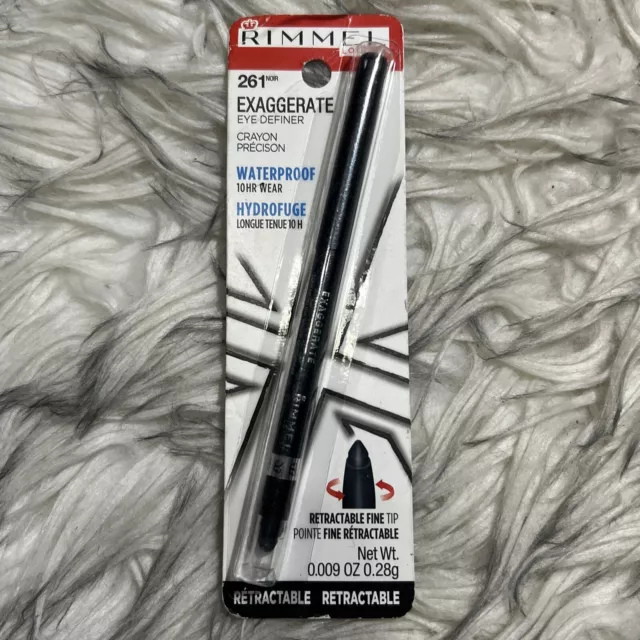 Rimmel Exaggerate Waterproof Eye Definer crayon smudger 261 Black