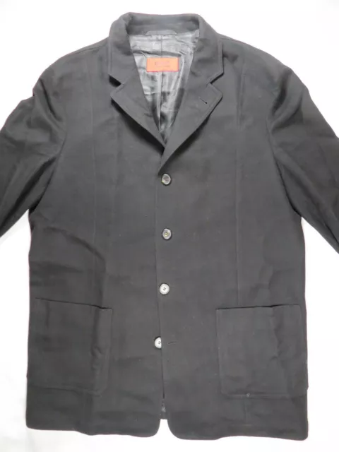 HUGO BOSS ALBERT Red Label Coat jacket US 44 Black Wool Lightweight ...