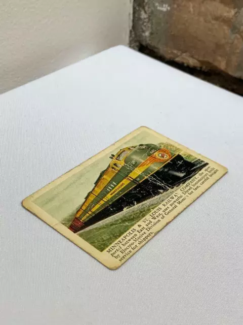 Railroad Calendar Card Vintage 1948 MINNEAPOLIS & ST LOUIS RAILWAY Pocket Wallet 2