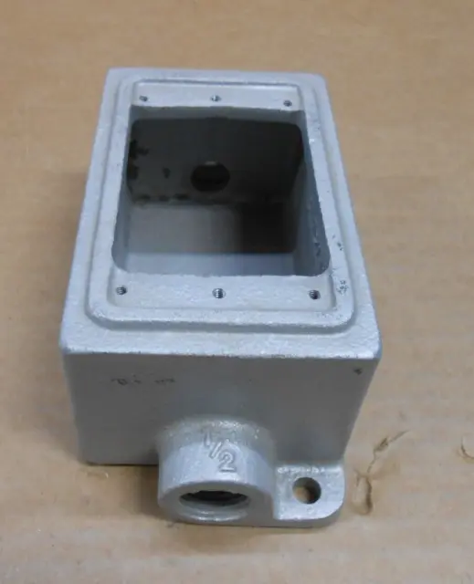 New O-Z Gedney Fsc-1-50-A 1/2" Aluminum Cast Device Box Shallow Single 1-Gang