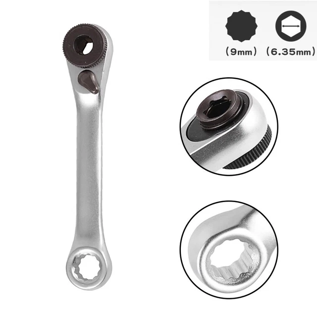 Clé Cliquet Clé Double Tête 0.6cm Clé à Cliquet Outil de Réparation