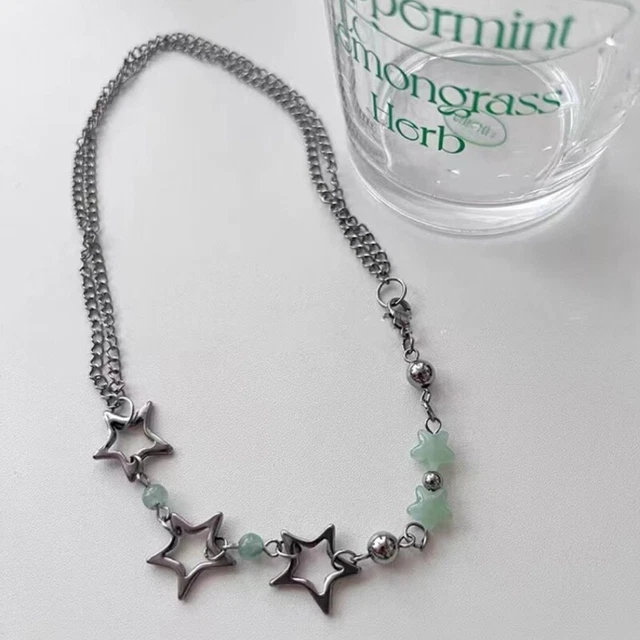 Dainty Choker Necklace Silver Clavicle Chain Crystal Bead Jewelry Women